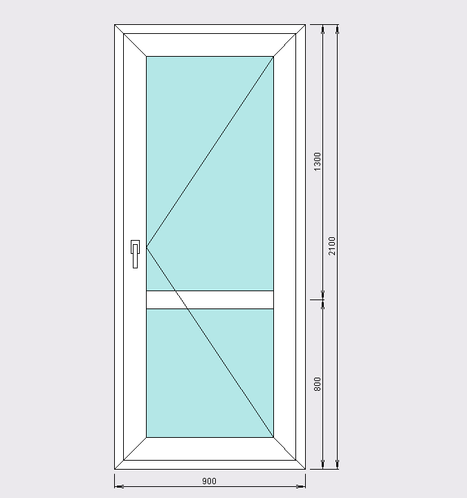 Дверь Exprof одностворчатая легкая, ламинация с двух сторон