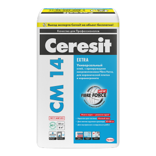 Ceresit CМ 14 Extra. Универсальный клей, арм.5 кг микроволокнами Fibre