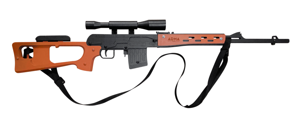 Резинкострел макет деревянный стреляющий винтовка СВД