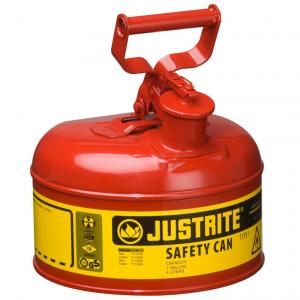 Justrite 7110100 канистра типа I, 4 л из оцинкованной стали с самозакрывающейся крышкой и пламегасителем для раздачи ЛВЖ