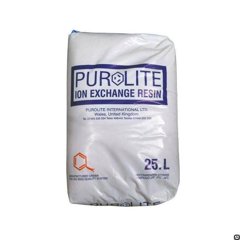 Ионообменный материал Purolite А520Е анионит для удаления нитратов 25л