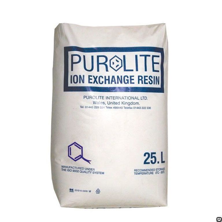 Ионообменный материал Purolite С104 Е слабокислотный катионит 25л