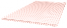 Тепличный поликарбонат GREENHOUSE nano 4 мм розовый, лист 2,1х12 м