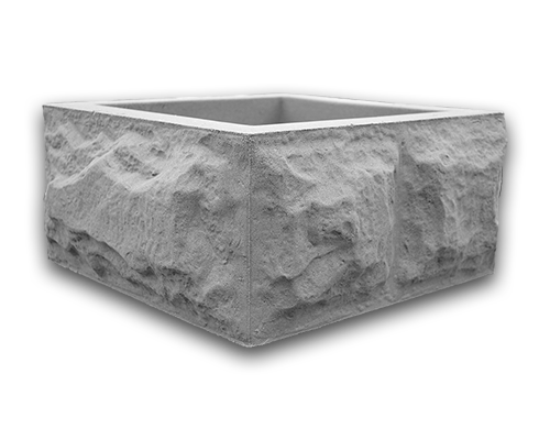 Блок столба Скол камня малый 300x300x165мм