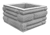 Блок столба Бутовый камень малый 300х300х165мм
