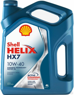 Масло моторное Shell Helix HX7 10w-40 SM/CF A3/B4 полусинт. 4л #1