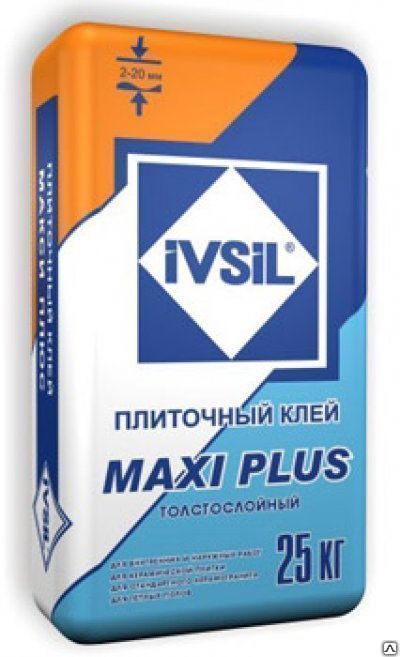 Клей плиточный IVSIL MAXI PLUS 25 кг