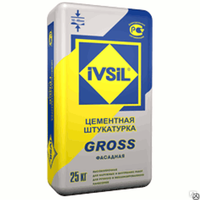 Смесь штукатурная фасадная высокопрочная IVSIL GROSS 25 кг