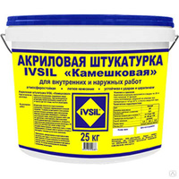 Штукатурка акриловая декоративная IVSIL Акриловая Органик Камешковая 25 кг