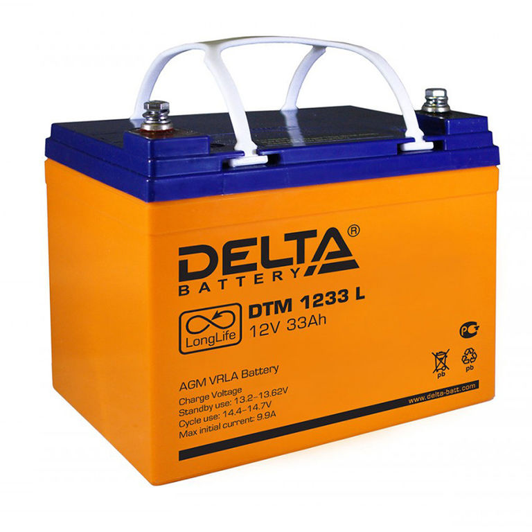 Аккумуляторная батарея Delta DTM 1233 L 12V, 33Ah