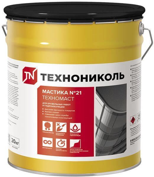 Мастика Технониколь Техномаст №21, кровельная, 20 кг