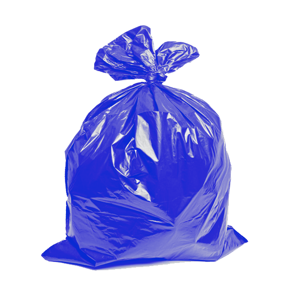 Мешок для мусора 100 литров ПВД 70*90 30 мкм синий