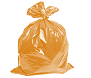Мешок для мусора 90 литров ПВД 60*85 30 мкм оранжевый
