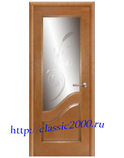 Дверь деревянная из массива витражная "Люкс" 2000*700*40