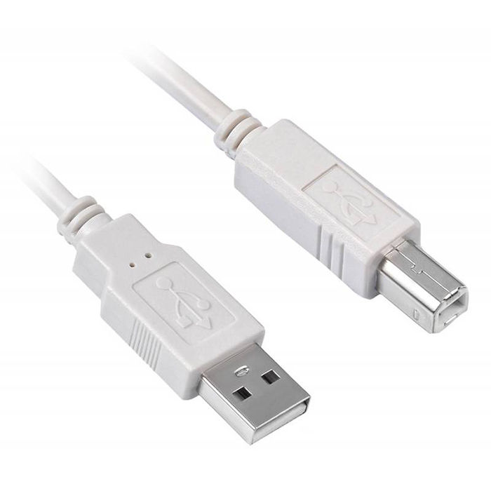 Кабель USB A - USB B 1.8м Buro USB2.0-AM/BM, серый