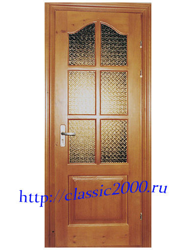 Дверь деревянная из массива витражная "Успех-1" 2000 х 800 х 40