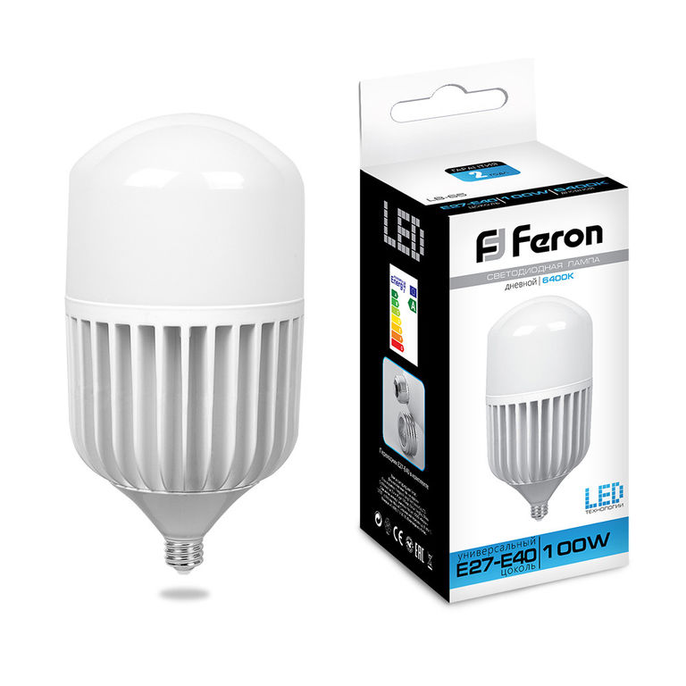 Лампа светодиодная LED 100вт Е27/Е40 дневной LB-65 Feron