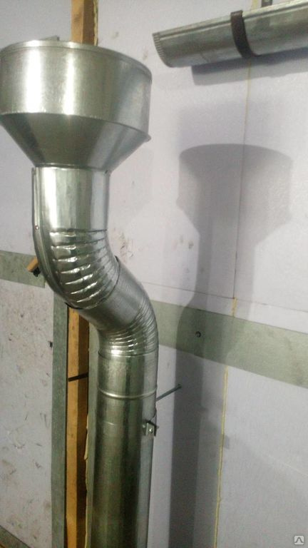 Воронка желоба оцинкованная Д125/250мм 0.5мм Водосточная система цинк ...