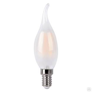 Лампа светодиодная LED 7вт Е14 белый матовая свеча на ветру Feron 