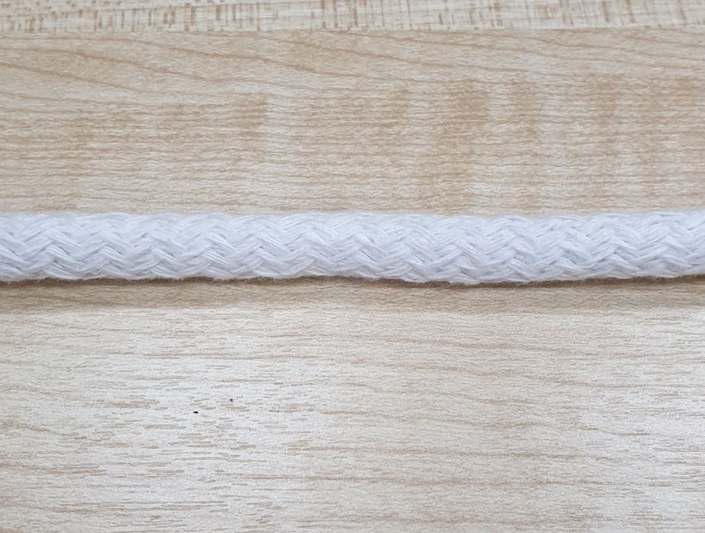 Шнур хлопковый круглый 8 мм 100 м белый 2
