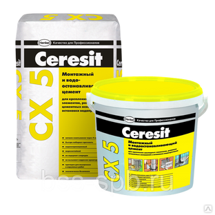 Цемент монтажный и водоостанавливающий Ceresit CX 5 2кг 
