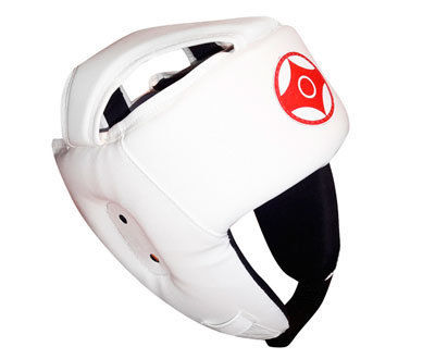 Шлем для каратэ открытый из натуральной кожи