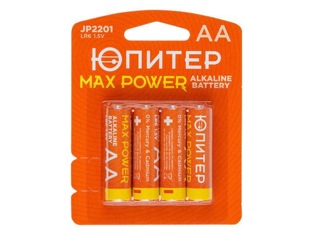 Батарейка AA LR6 1,5V Alkaline Юпитер MAX JP2201 WORTEX+
