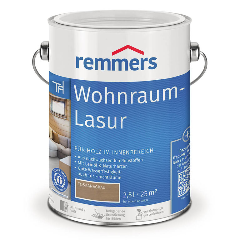 Лазурь для дерева на основе воска Wohnraum Lasur Remmers, 2,5 л