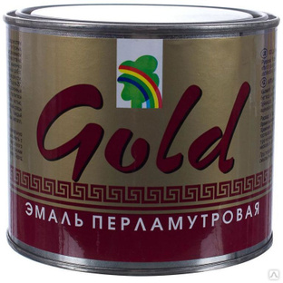 Эмаль декоративная РАДУГА с молотковым эффектом золото 0,8 кг 