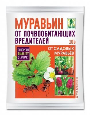 Средство от садовых муравьев Грин Бэлт Муравьин, пакет 10 г 01-464