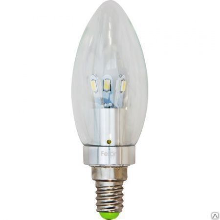 Лампа светодиодная 6LED (3,5W) 230V Е14 6400K хром LB-70