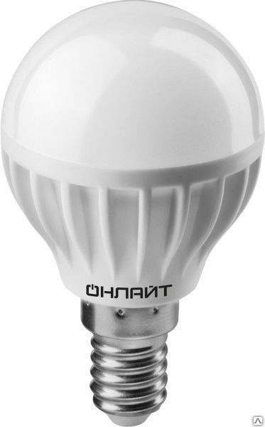Лампа светодиодная 71 625 OLL-G45-8-230-4K-E14 ОНЛАЙТ