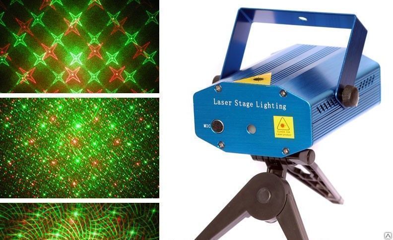 Диско-шар лазерный проектор с эффектом цветомузыки 220В