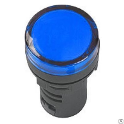 Индикатор светодиодный AD22DS (LED) d22мм синий 240В