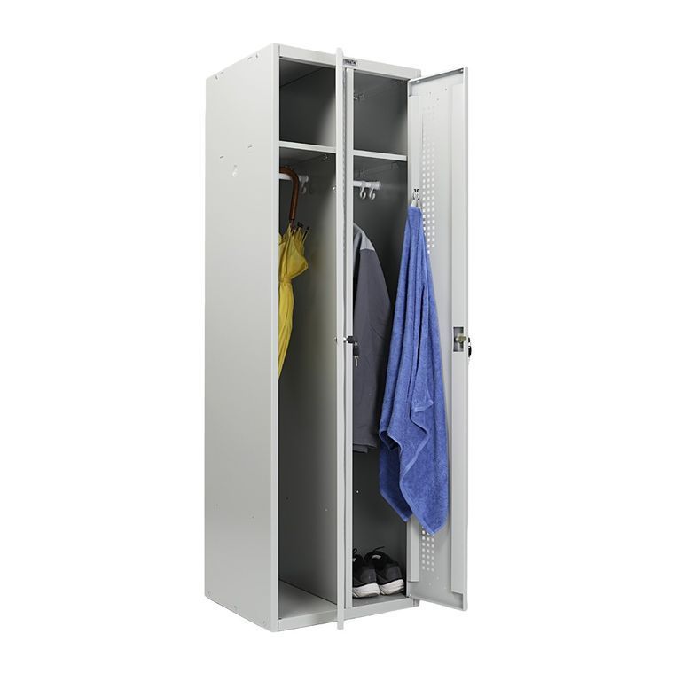Металлический гардеробный шкаф для одежды