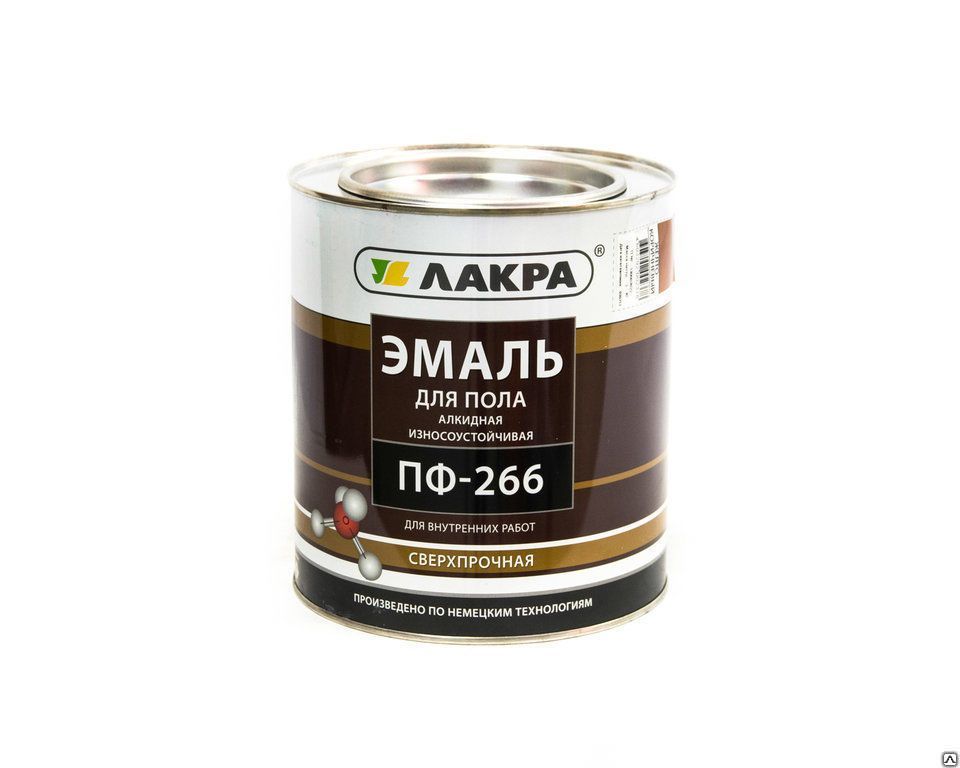 Эмаль ПФ-266 красно-коричневая Лакра 3 кг (упак. 6 шт)