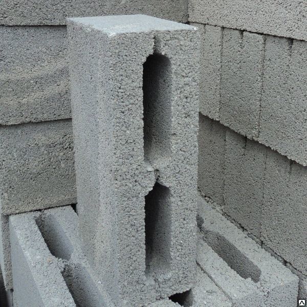 Керамзитополистирол-бетонный блок М50. 390x190x188