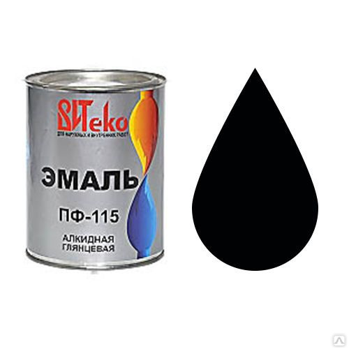 Эмаль ПФ 115 ВИТЕКО черная 1.8кг купить за 14 бел. руб/шт. в Могилеве ...