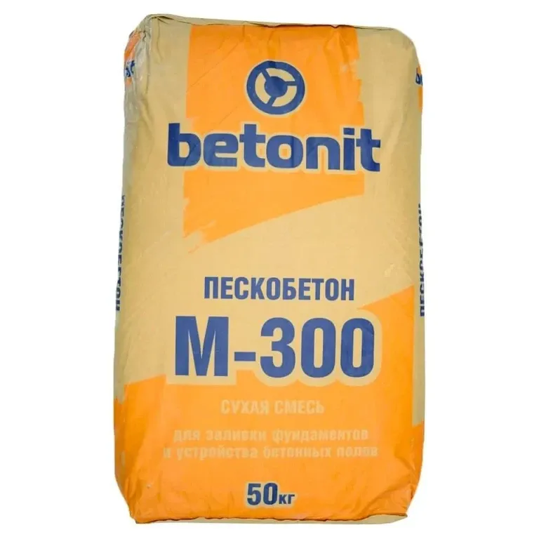 Смесь сухая М 300 (пескобетон) 50 кг Бетонит