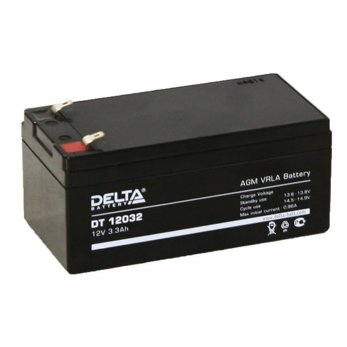 Аккумулятор свинцово-кислотный 12V, 3,2 Ah DT12032 "Delta"
