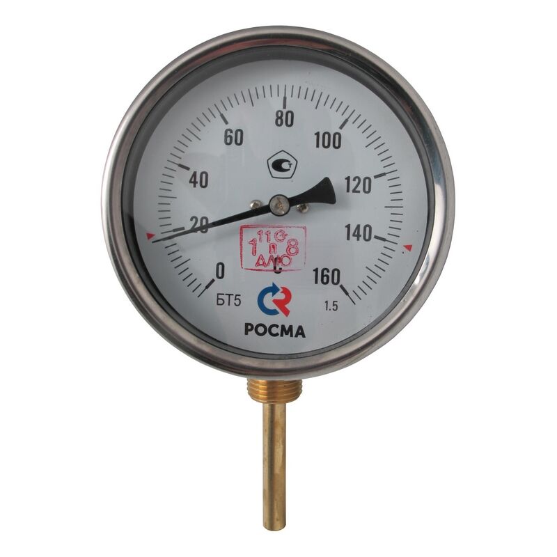 Термометр биметаллический БТ-52.211(0-120C)G1/2.200.1,5