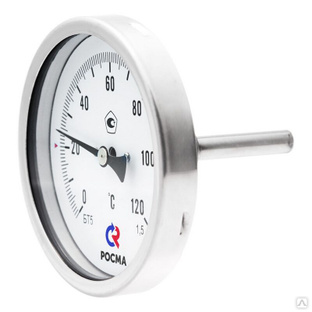 Термометр биметаллический коррозионностойкий БТ-54.220(0-450C)G1/2.250.1,5 