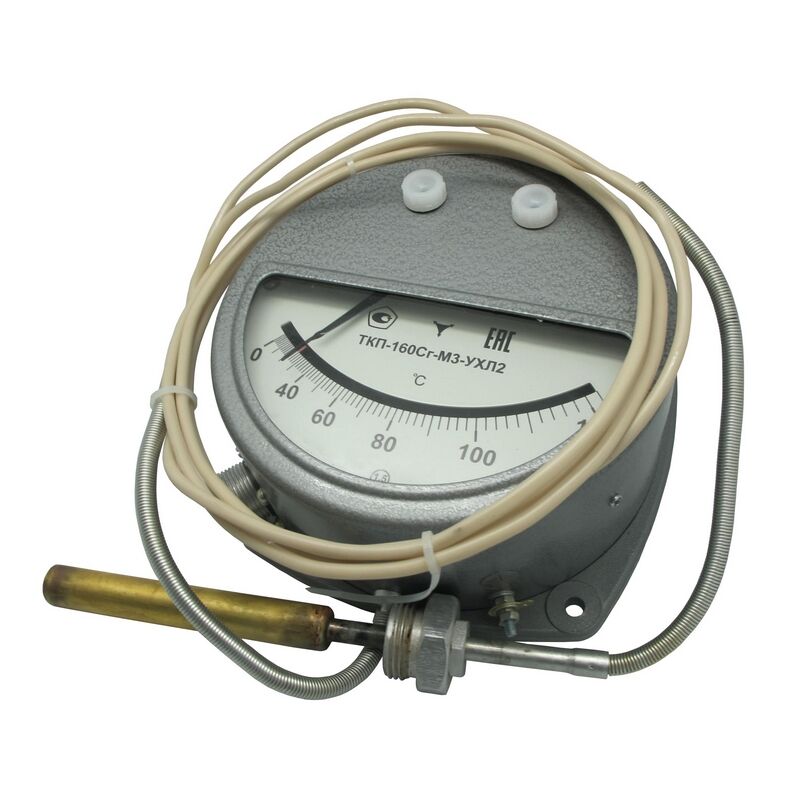 Термометр капиллярный сигнализирующий ТКП-160СГ-М3 (200…300)-2,5-2,5-160 Б НШ ЛС-59 d.16 латунь