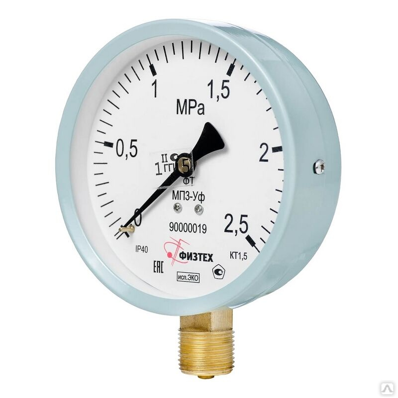 Манометр технический МП3-Уф-1,6 МПа кт.1,5 d.100 IP40 М20*1,5 РШ (исп ...