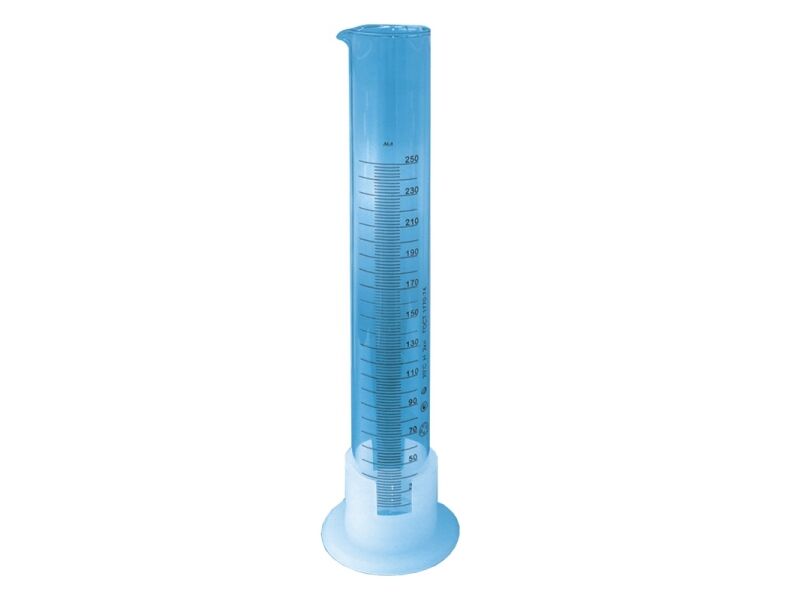 Цилиндр мерный 3-100-2 с носиком и пластмассовым основанием (МиниМед (уп. 5))