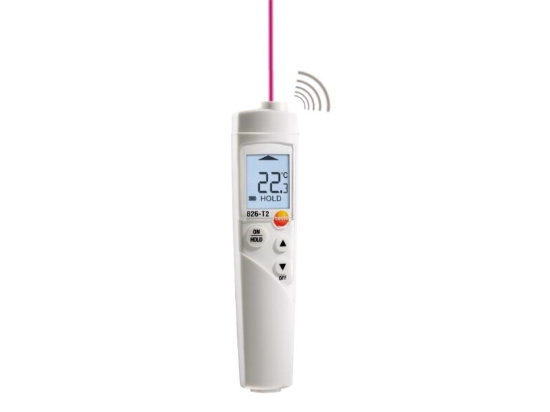 Инфракрасный термометр TESTO 826-T2 для пищевого сектора с лазерным целеуказателем (оптика 6:1)