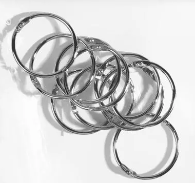 Кольцо для кованого карниза d28, 10шт серебро глянец
