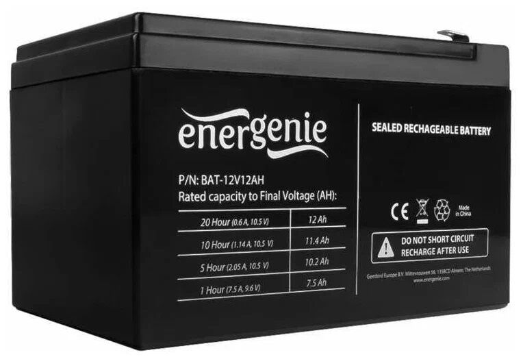 Аккумулятор свинцово-кислотный 12V, 12,0 Ah "Energenie"