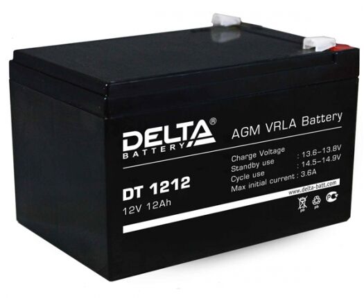 Аккумулятор 12V 12Ah, DELTA DT 1212