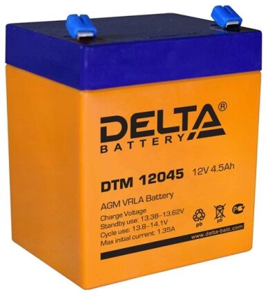 Аккумулятор 12V 4.5Ah, DELTA DT 12045